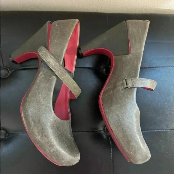 Tsubo Leather and Suede Acrea' Slingback Mary Jane Pumps/Heels Sz 9. 🔥 - Picture 7 of 13